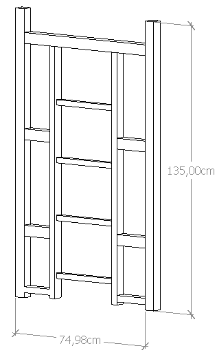 Rám 1,35x0,75, 3-stup.