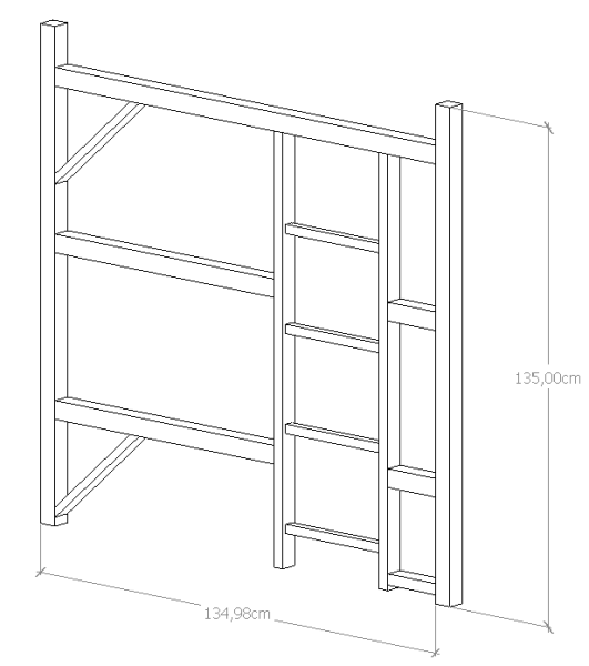 Rám 1,35x1,35, 3-stup.