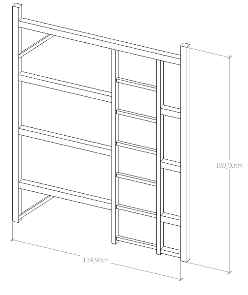 Rám 1,80x1,35, 4-stup.