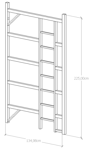 Rám 2,25x1,35, 5-stup.