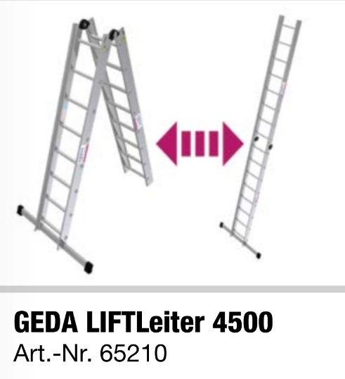 Rebrík 450 cm sklopny Akku Lift