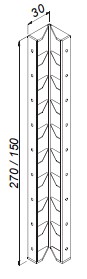 Panel šal. roh otoč. 30x150