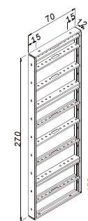 Panel šal. uni. 70x270