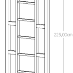 Rám 2,25x0,75, 5-stup.